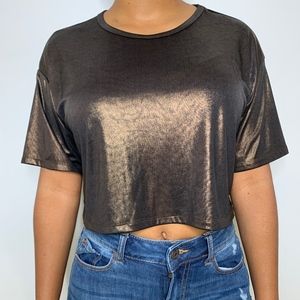 Metallic Crop Top